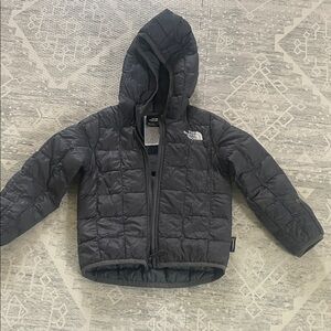 The North Face Charcoal Hooded Puffer Jacket